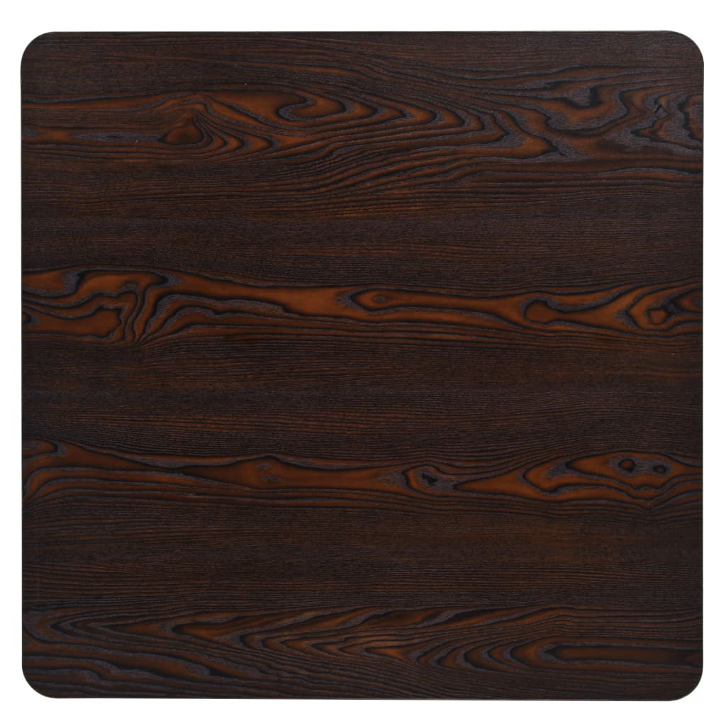 Kvadratni stol za bistro od MDF-a i čelika 80x80x75 cm tamni pepeljasti