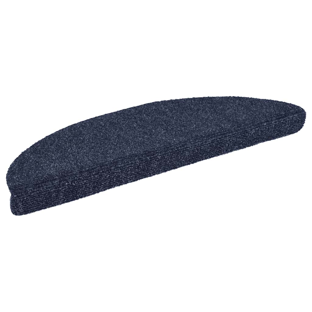 Prostirke za stepenice samoljepljive 15 kom 56x17x3 cm plave poluokrugle