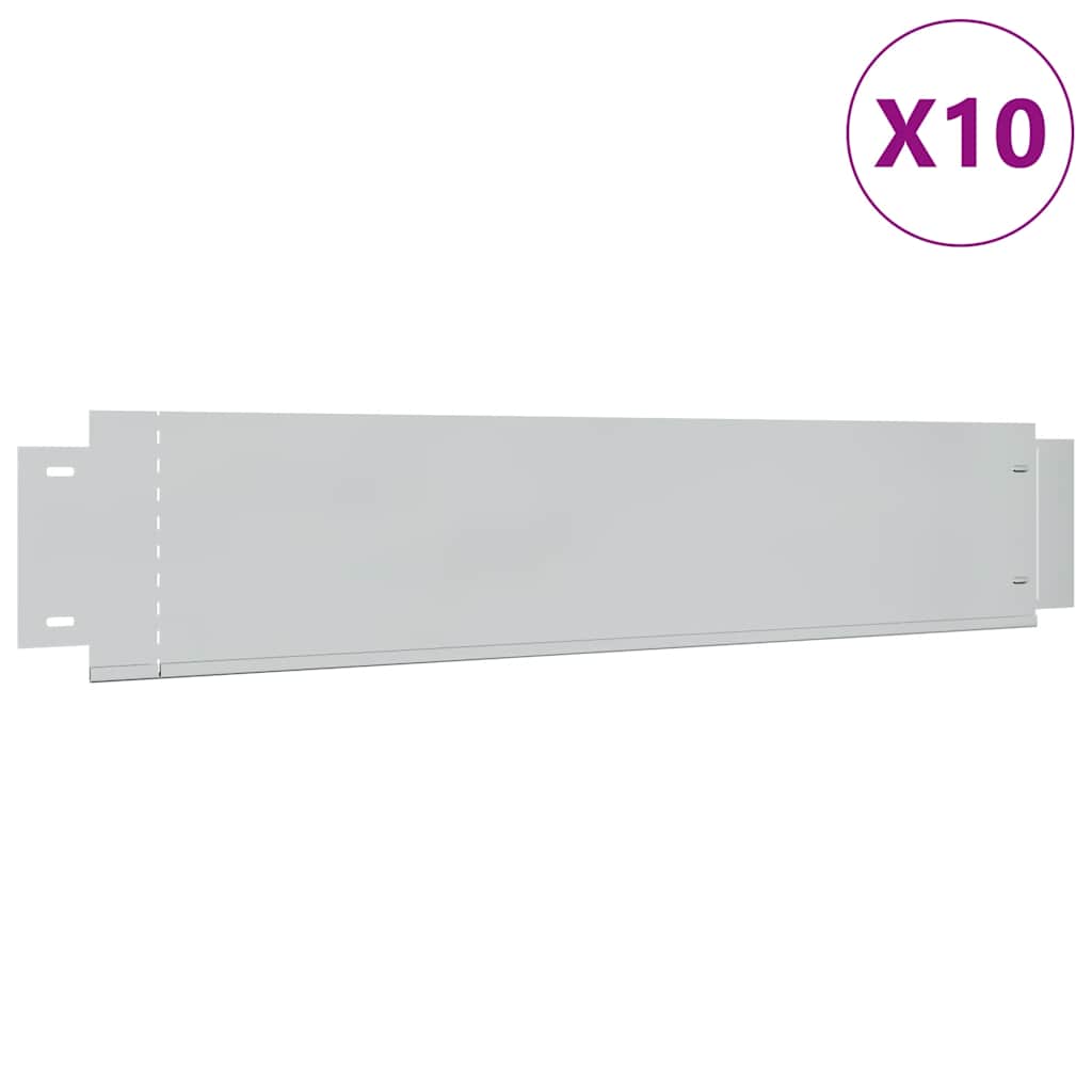 Set ograda za travnjak od pocinčanog čelika 10 kom 100 x 20 cm