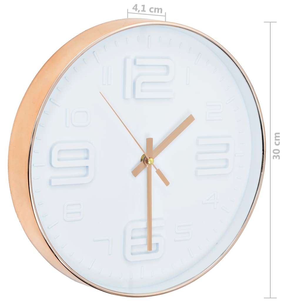 Zidni sat s bakrenim izgledom 30 cm