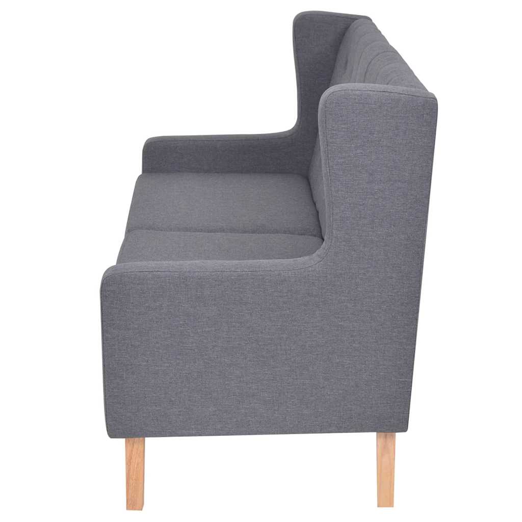 2-dijelni set sofa od tkanine sivi
