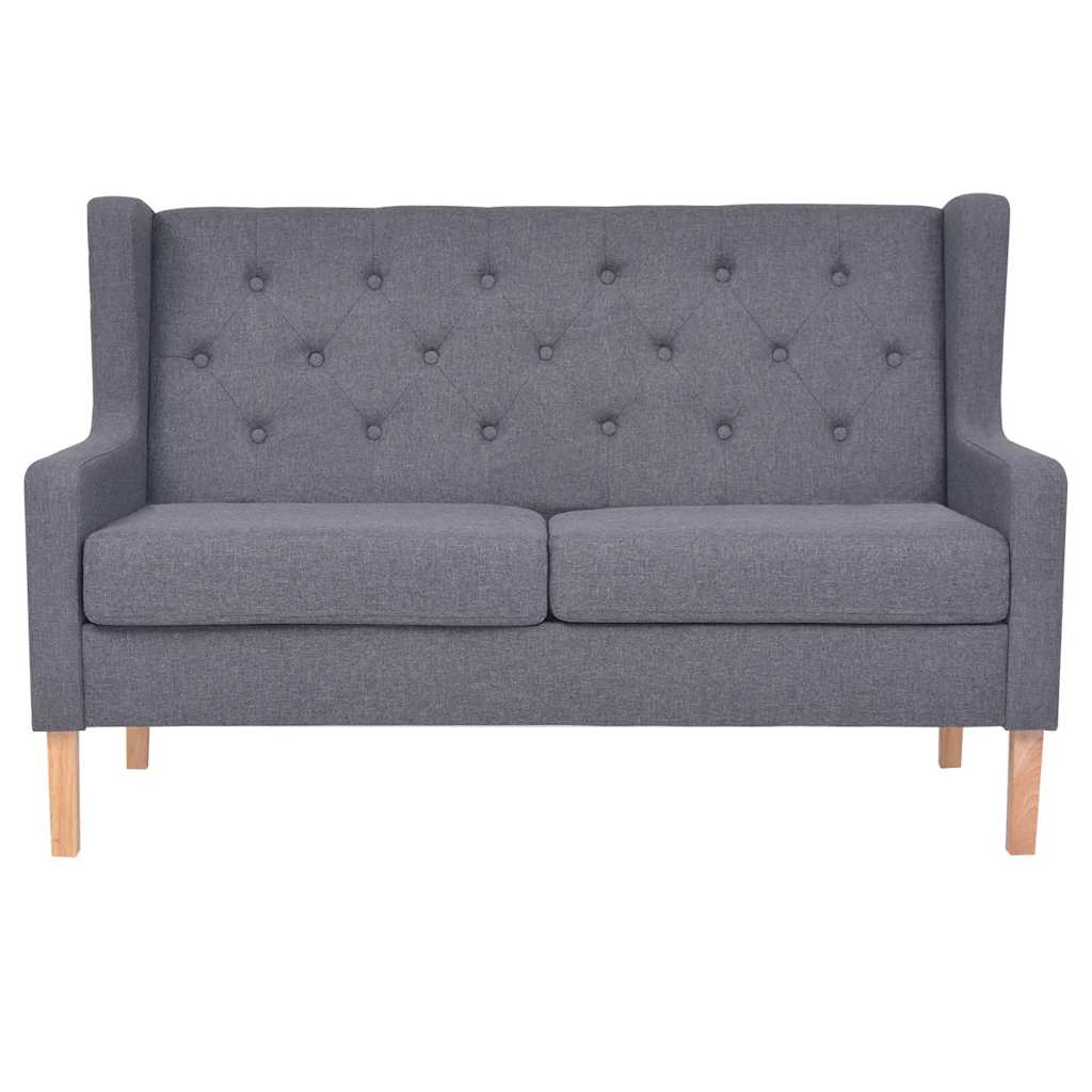 2-dijelni set sofa od tkanine sivi