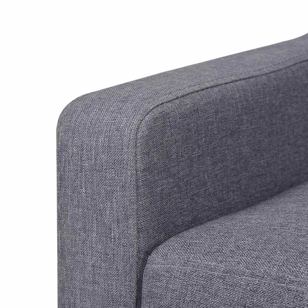 3-dijelni set sofa od tkanine sivi