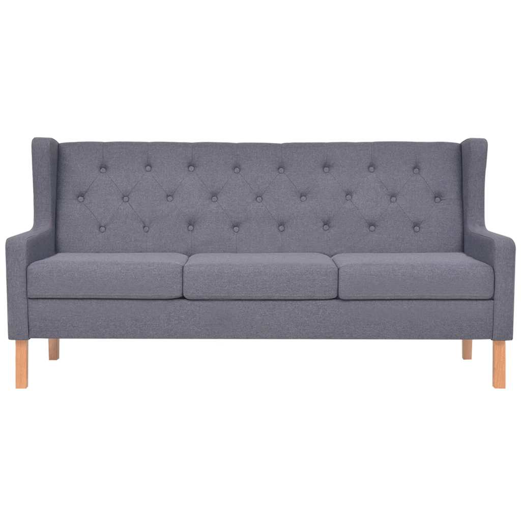 3-dijelni set sofa od tkanine sivi