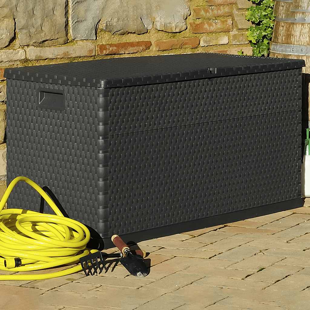 Vrtna kutija za pohranu antracit 120 x 56 x 63 cm PP ratan