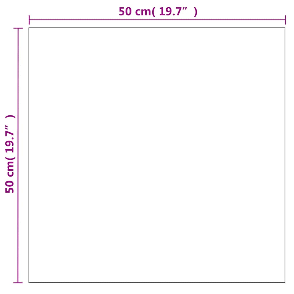Zidno ogledalo 50 x 50 cm červrtasto stakleno