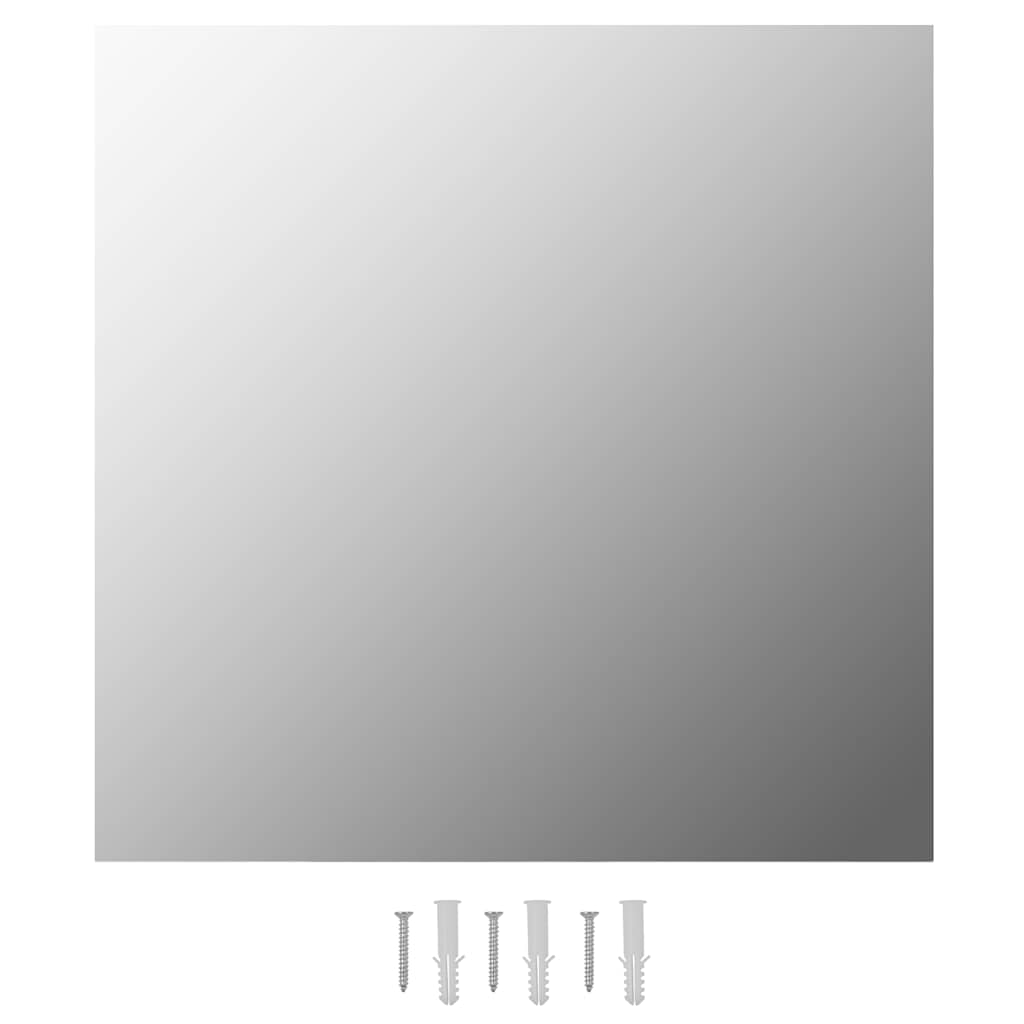 Zidno ogledalo 60 x 60 cm červrtasto stakleno