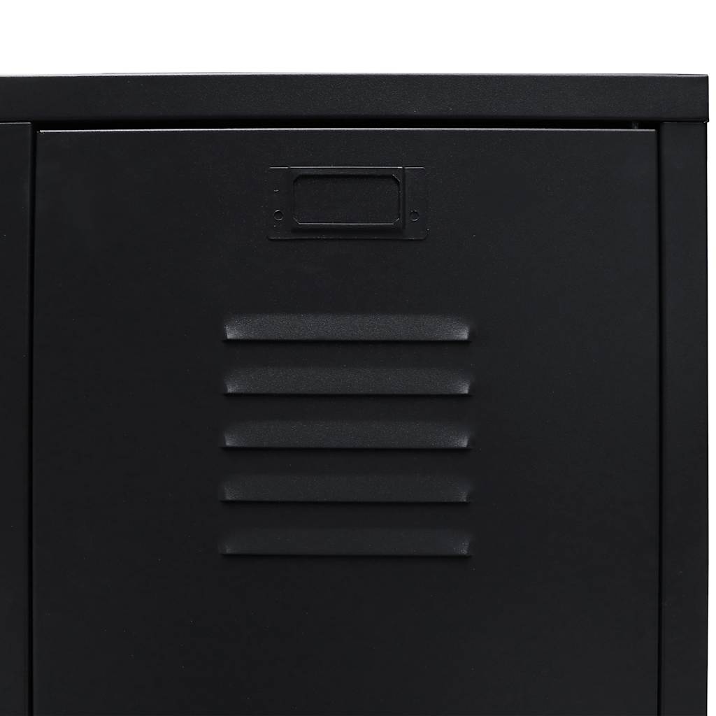 Ormar od metala u industrijskom stilu 67 x 35 x 107 cm crni