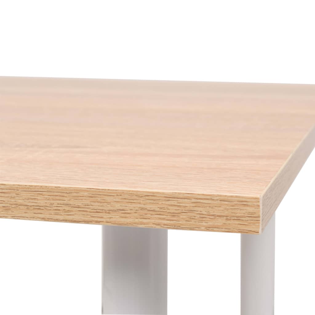 Blagovaonski stol 120 x 60 x 73 cm boja hrasta i bijela