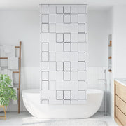 Roleta za tuš 80 x 240 cm s uzorkom kvadrata