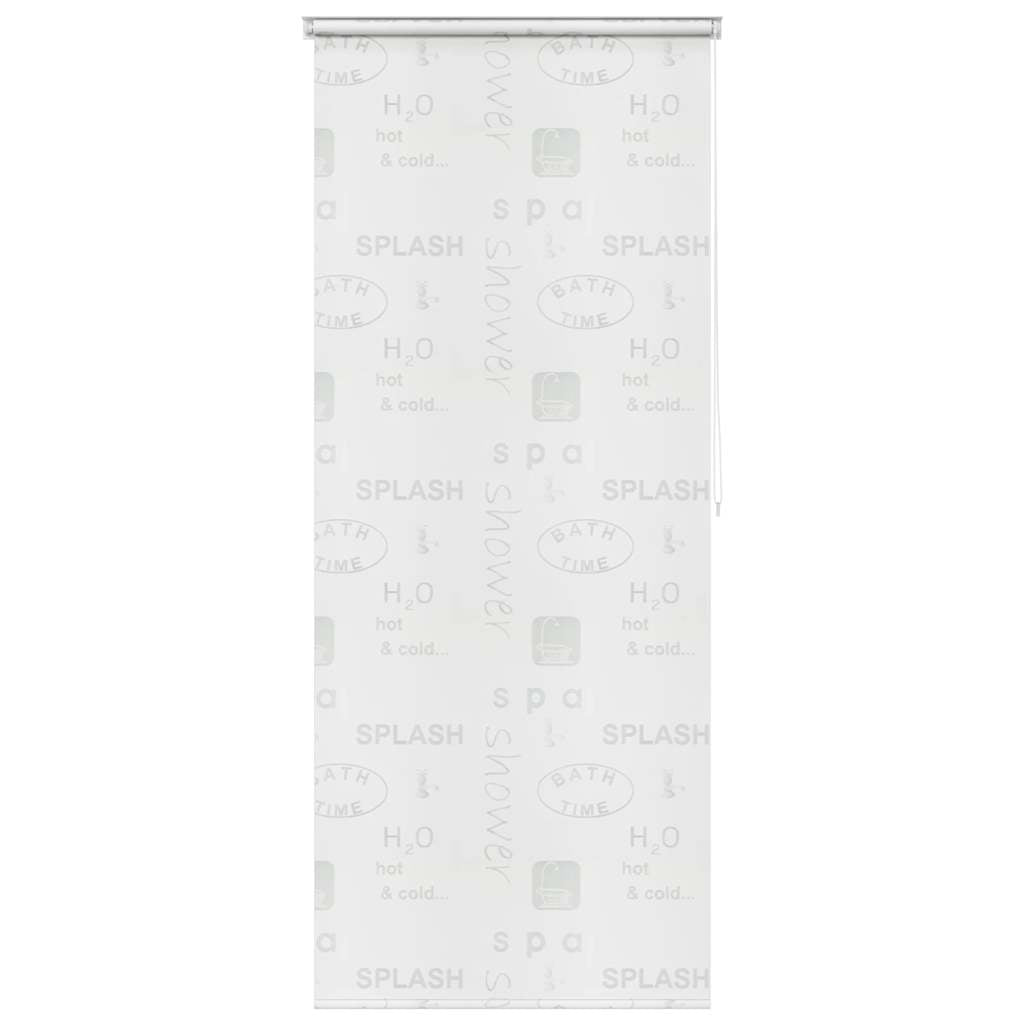 Roleta za tuš 80 x 240 cm s natpisom Splash