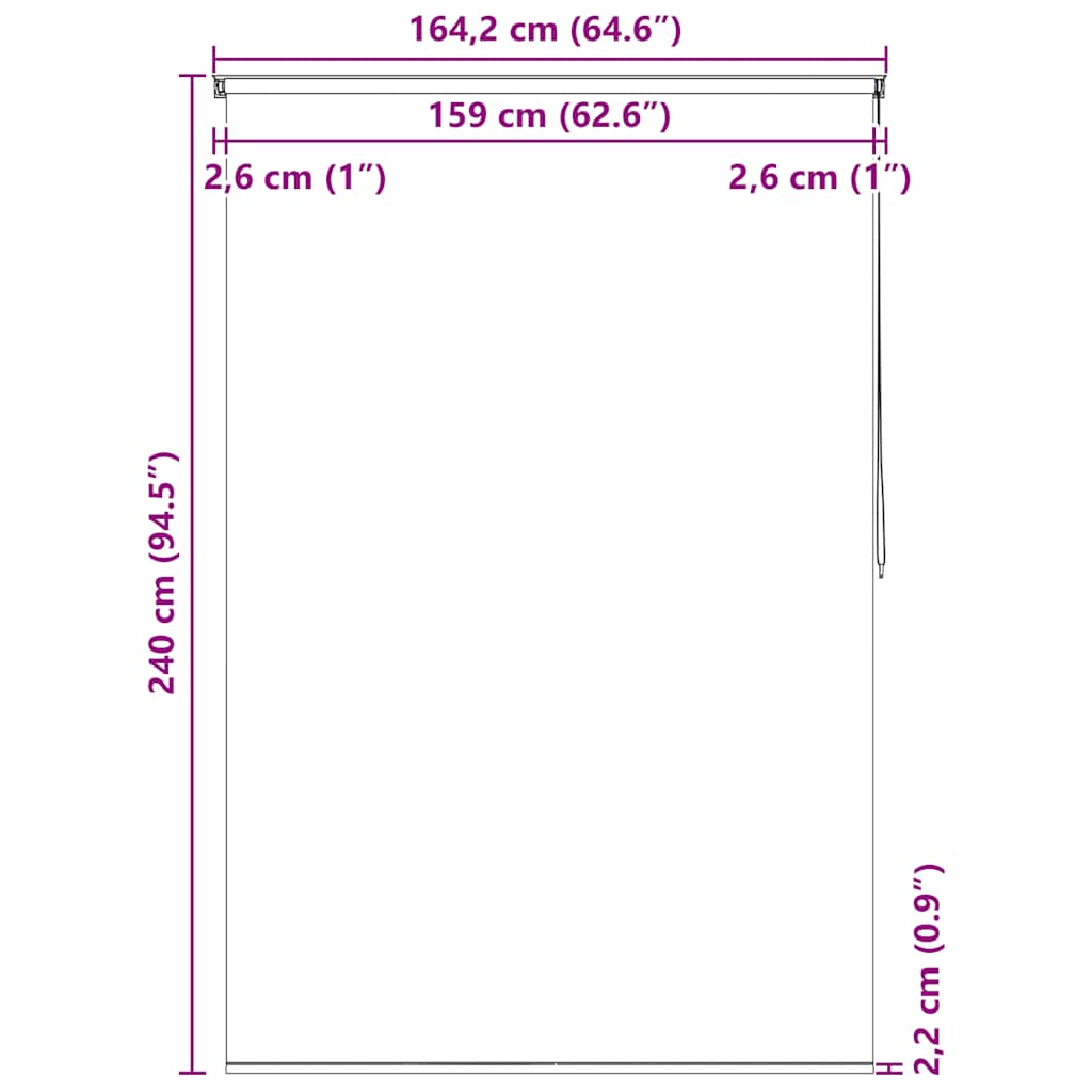 Roleta za tuš 160 x 240 cm s natpisom Splash