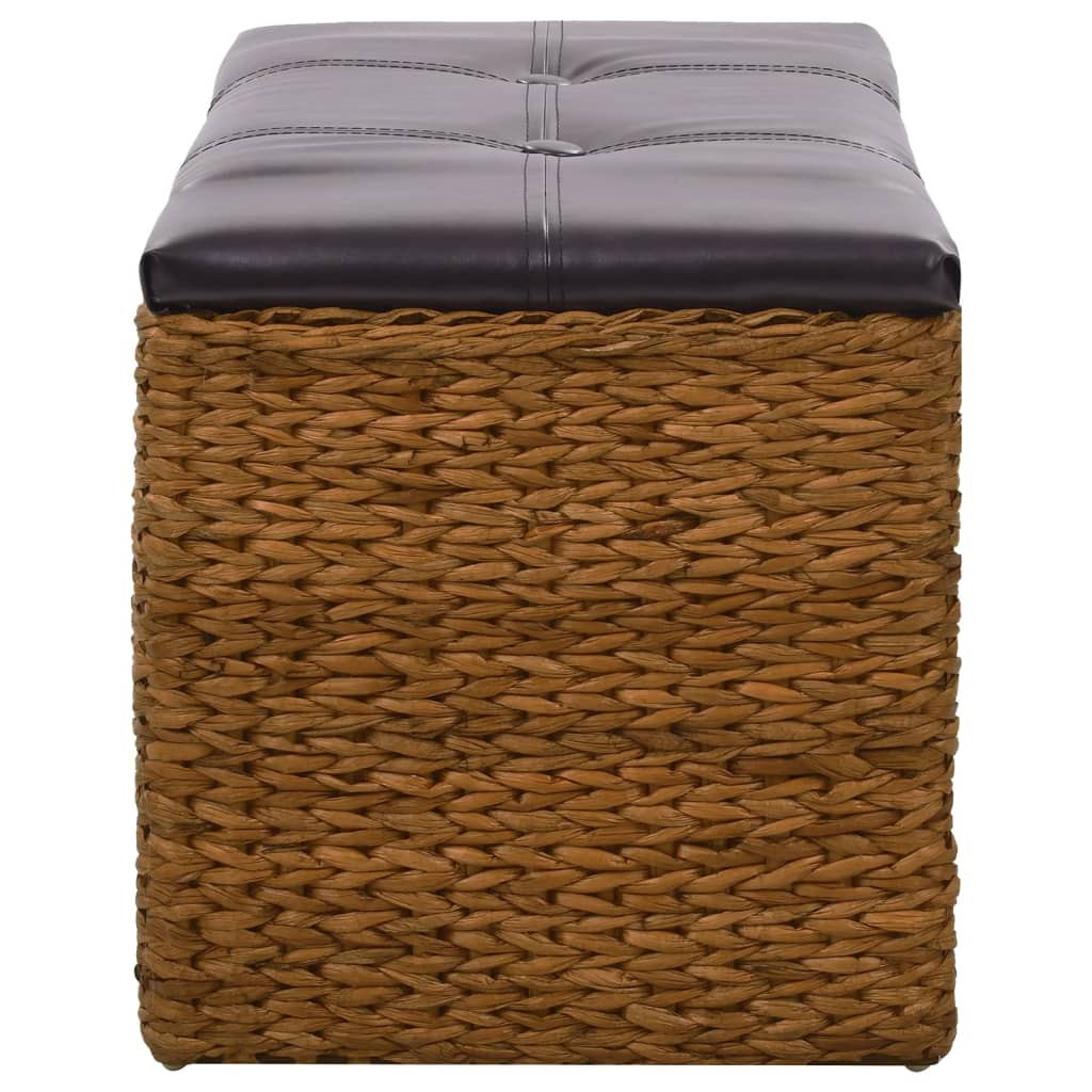 Klupa s 2 košare od morske trave 71 x 40 x 42 cm smeđa