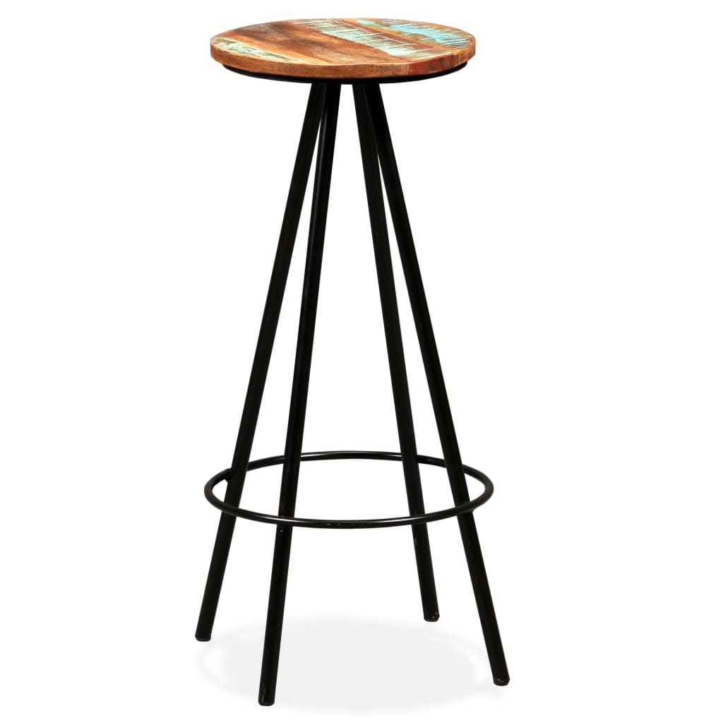 5-dijelni barski set od masivnog bagremovog drva i obnovljenog drva