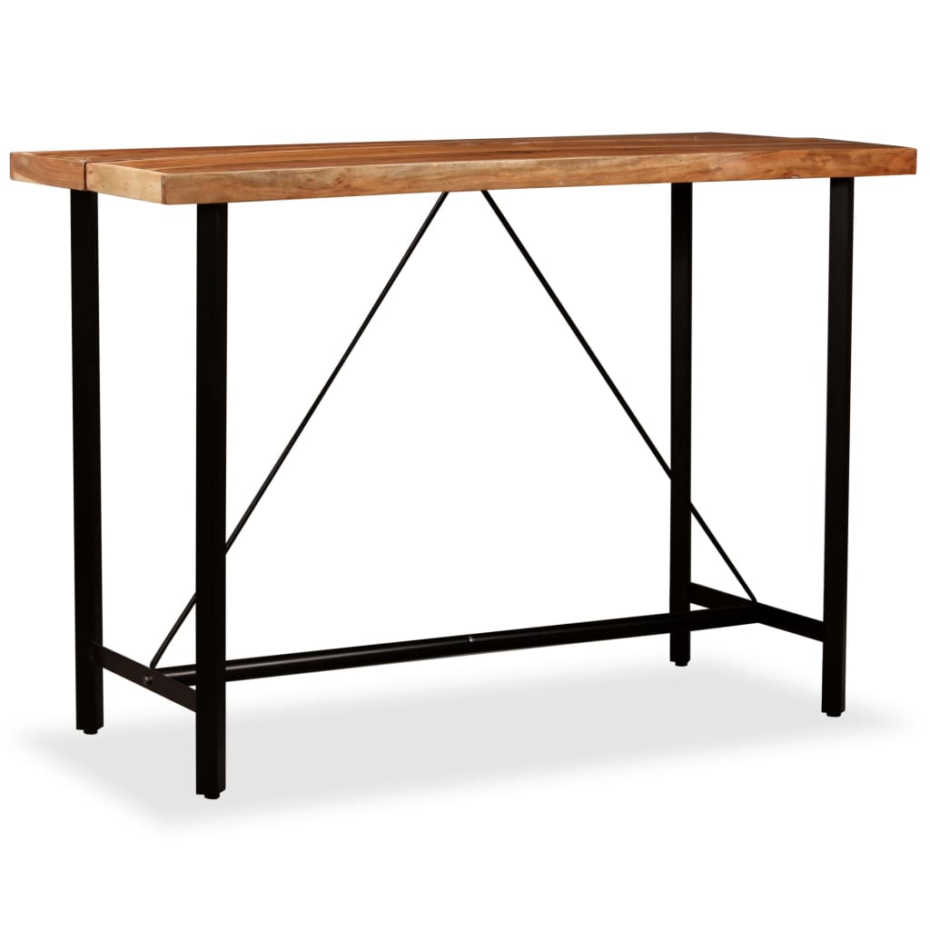 7-dijelni barski set od masivnog bagremovog drva i obnovljenog drva