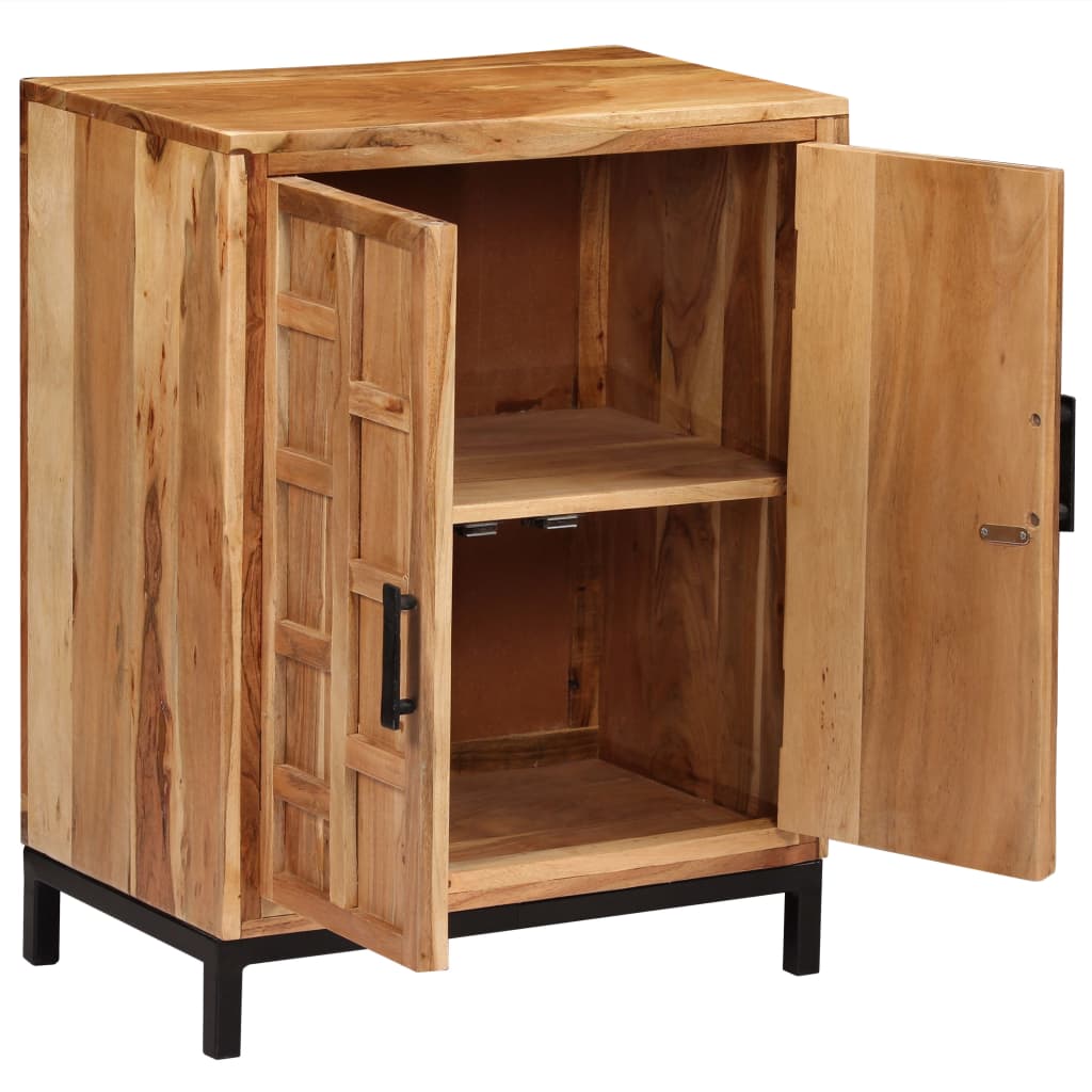 Komoda od masivnog bagremovog drva 60 x 35 x 76 cm smeđa