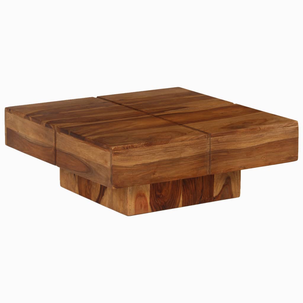 Stolić za kavu 80 x 80 x 30 cm od masivnog bagremovog drva