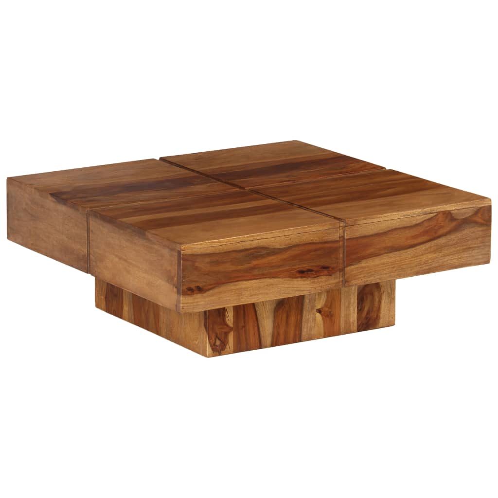 Stolić za kavu 80 x 80 x 30 cm od masivnog bagremovog drva