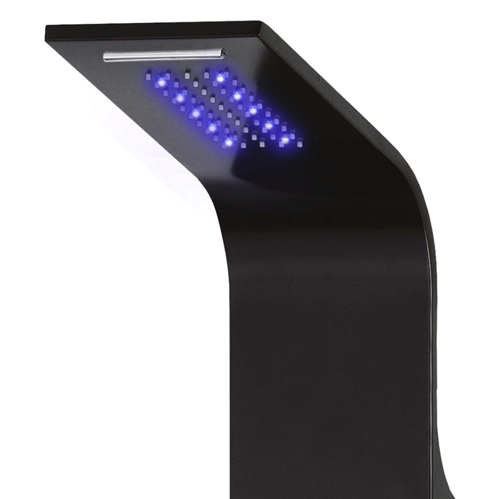 Panel za tuširanje aluminijski 20 x 44 x 130 cm crni