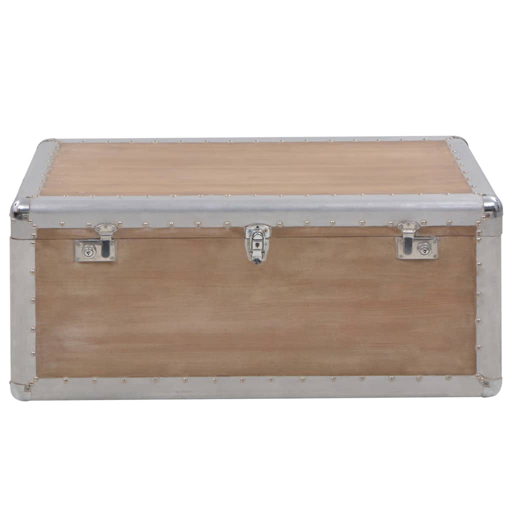Kutija za pohranu od masivne jelovine 91 x 52 x 40 cm smeđa