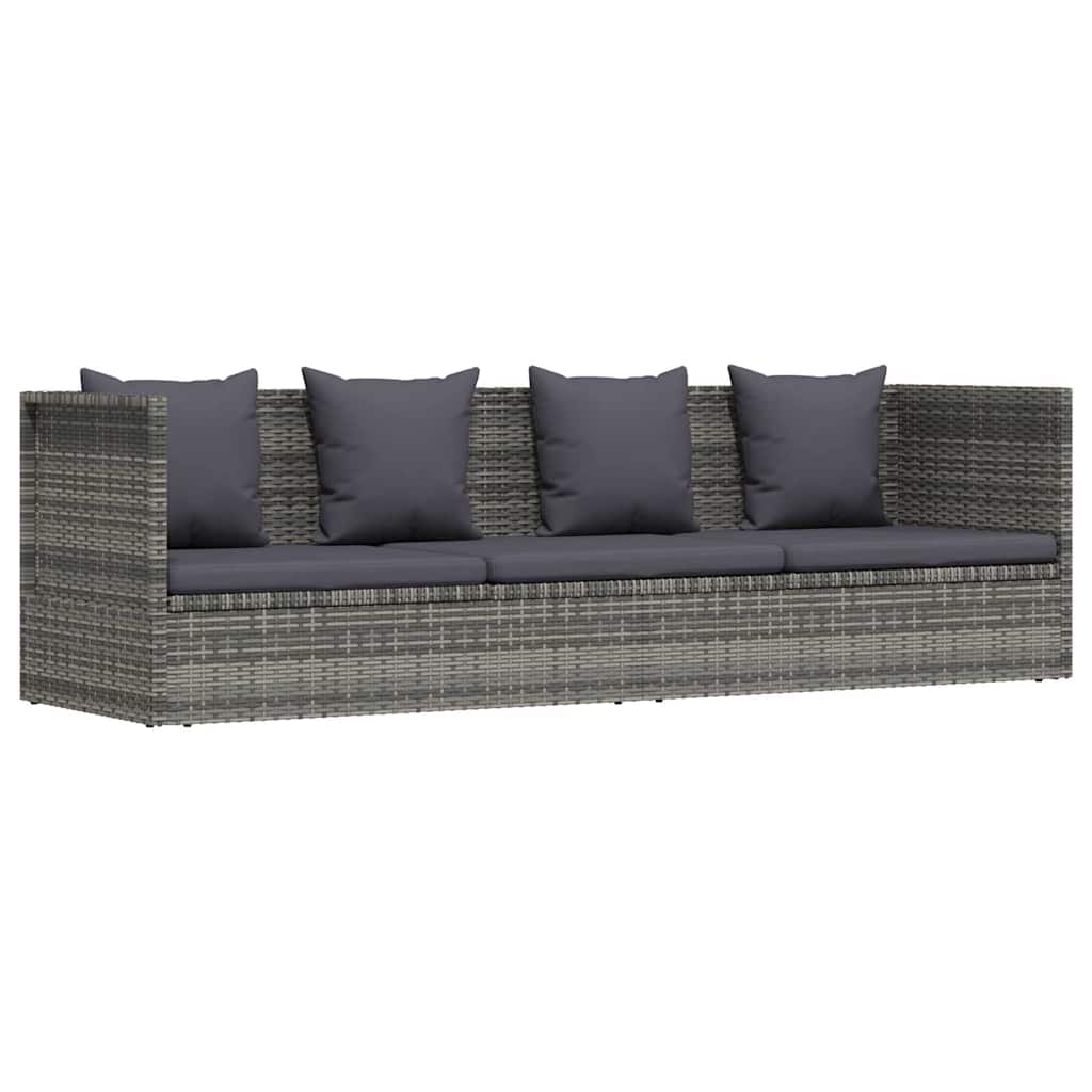 Vrtni ležaj sivi 200 x x 60 cm od poliratana
