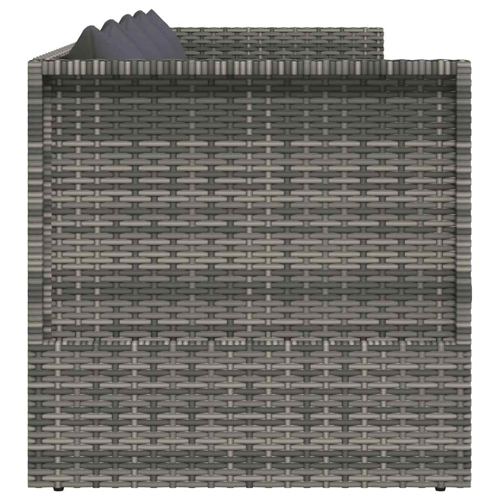 Vrtni ležaj sivi 200 x x 60 cm od poliratana