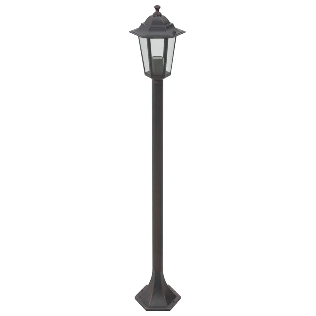Vrtna stupna svjetiljka od aluminija 6 kom E27 110 cm brončana