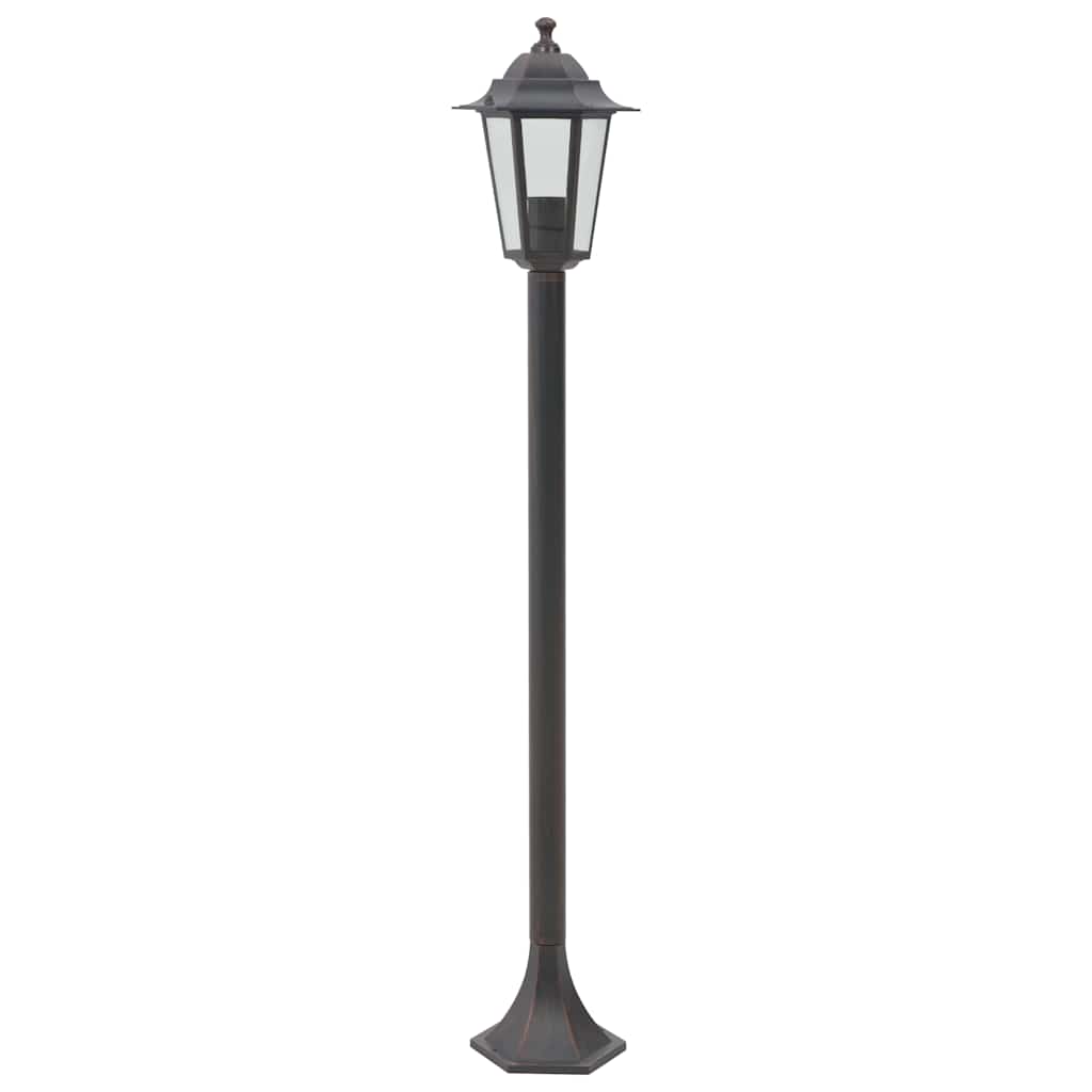 Vrtna stupna svjetiljka od aluminija 6 kom E27 110 cm brončana