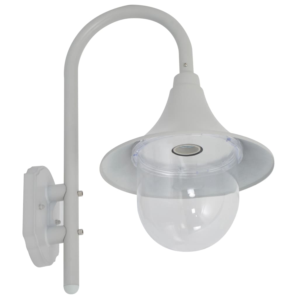 Vrtna zidna svjetiljka E27 42 cm aluminijska bijela