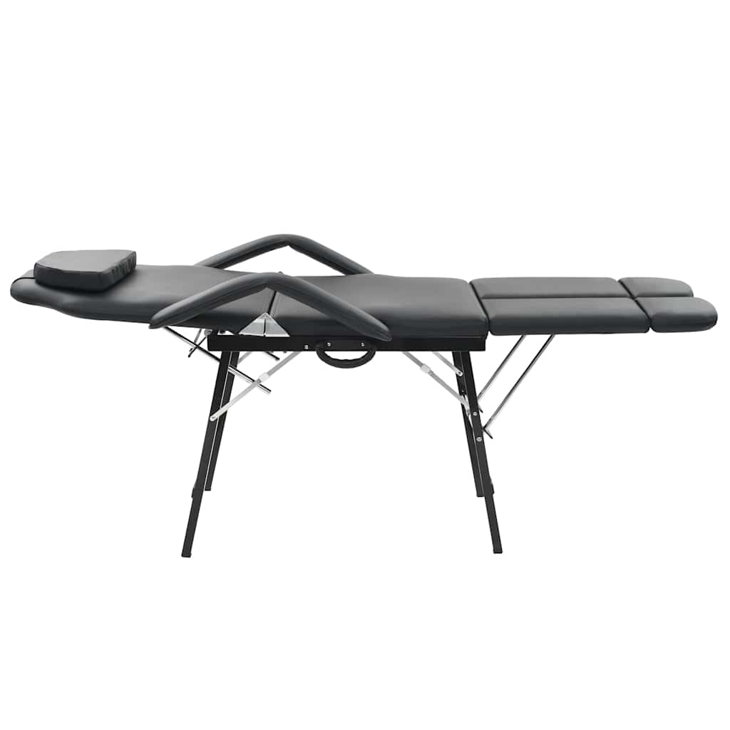 Prenosiva kozmetička stolica od umjetne kože 185 x 78 x 76 cm crna