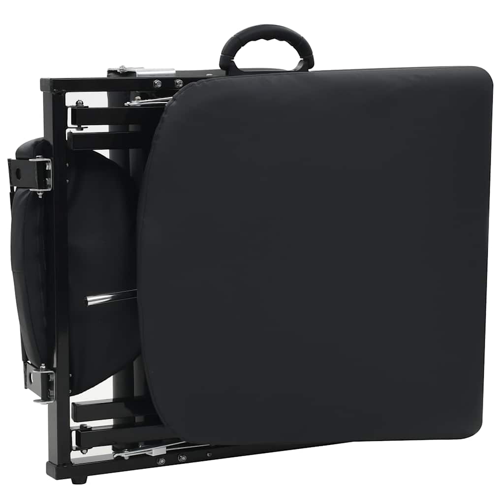 Prenosiva kozmetička stolica od umjetne kože 185 x 78 x 76 cm crna