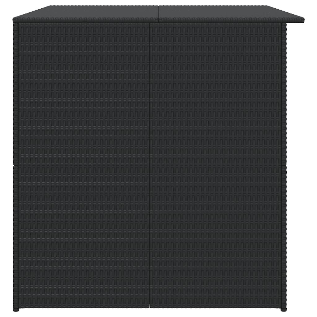 Vrtna kutija za pohranu crna 150 x 100 x 100 cm od poliratana
