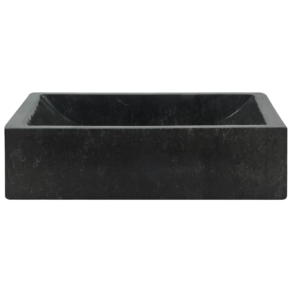 Umivaonik 45 x 30 x 12 cm mramorni visoki sjaj crni