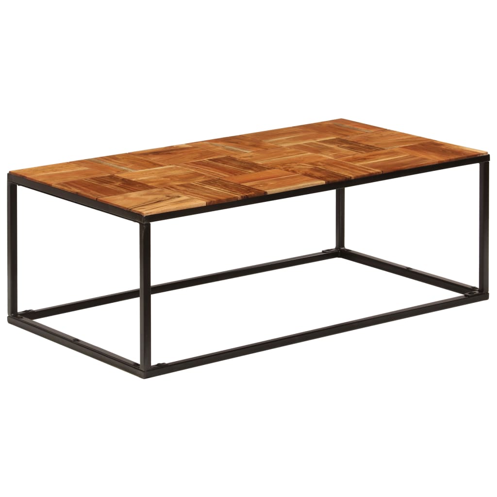 Stolić za kavu 110 x 60 x 40 cm od bagremovog drva i čelika
