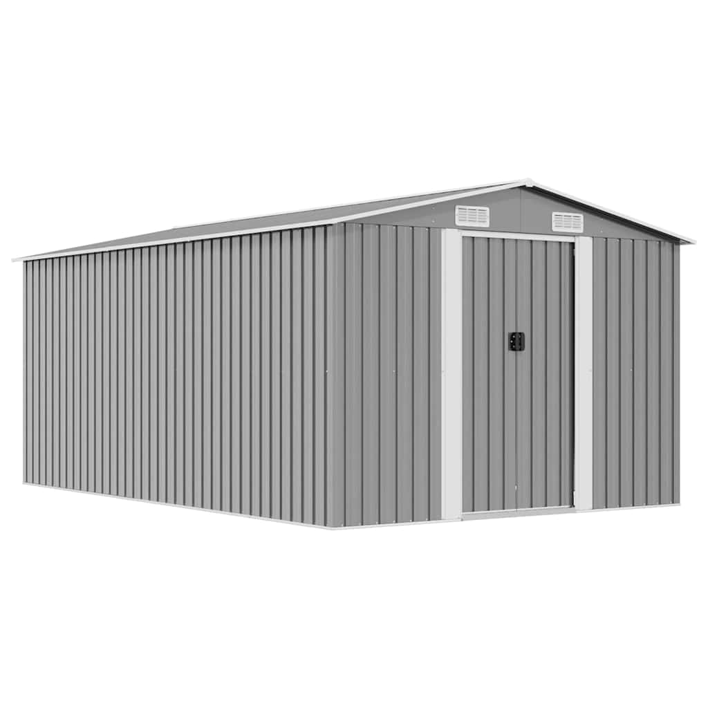 Vrtno spremište 257 x 392 x 181 cm metalno sivo