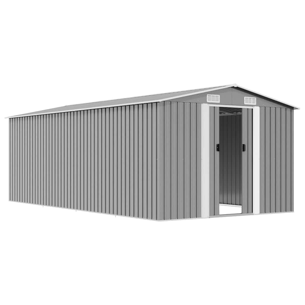 Vrtno spremište 257 x 489 x 181 cm metalno sivo