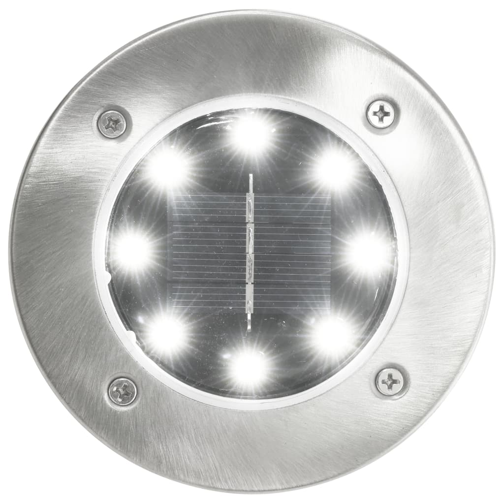 Solarne podne svjetiljke 8 kom s LED žaruljama bijele