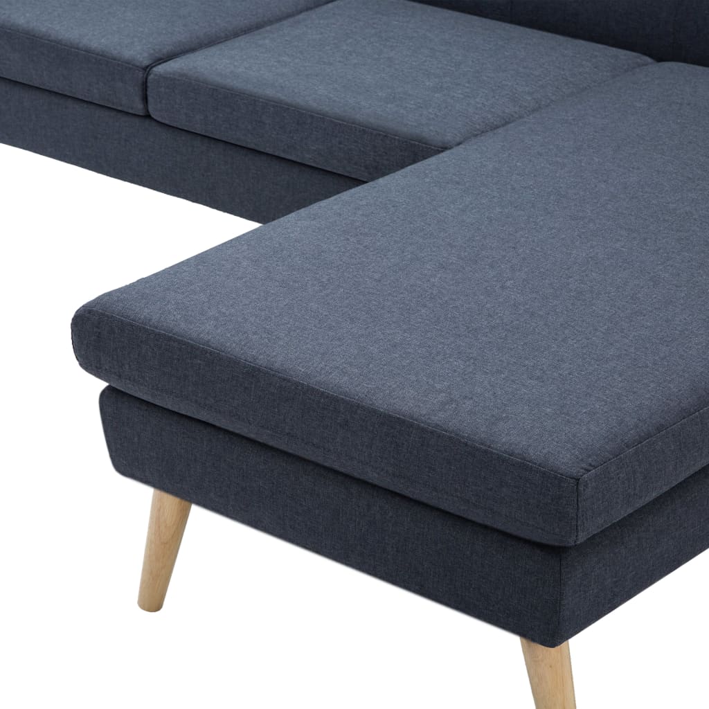 Kutna garnitura s presvlakom od tkanine 186 x 136 x 79 cm tamnosiva