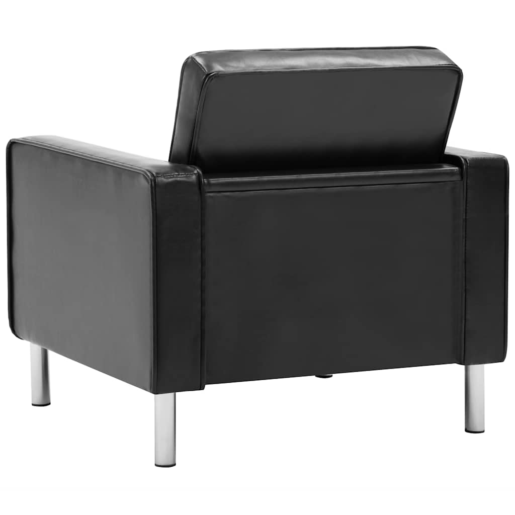 Fotelja Crna 75x70x75 cm Implicitna koža