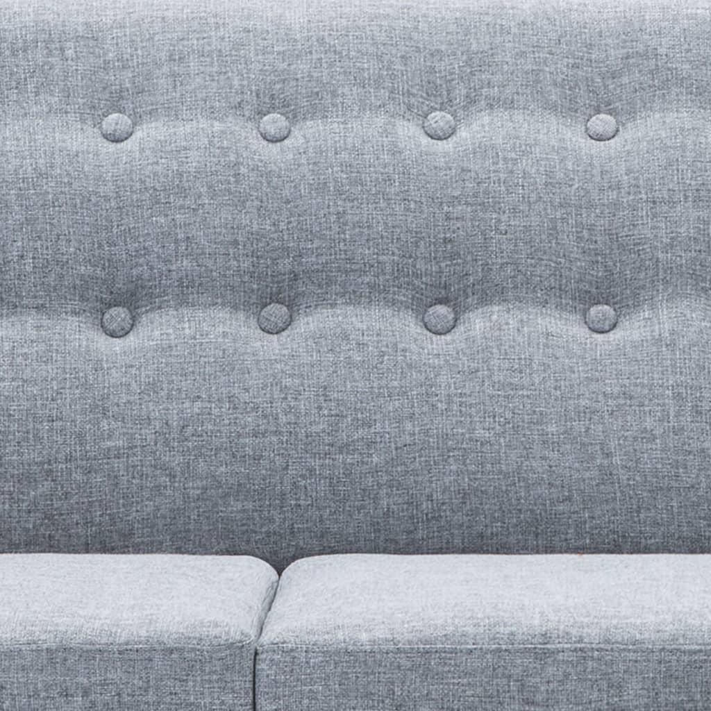 Kutna garnitura od tkanine 171,5 x 138 x 81,5 cm svjetlosiva