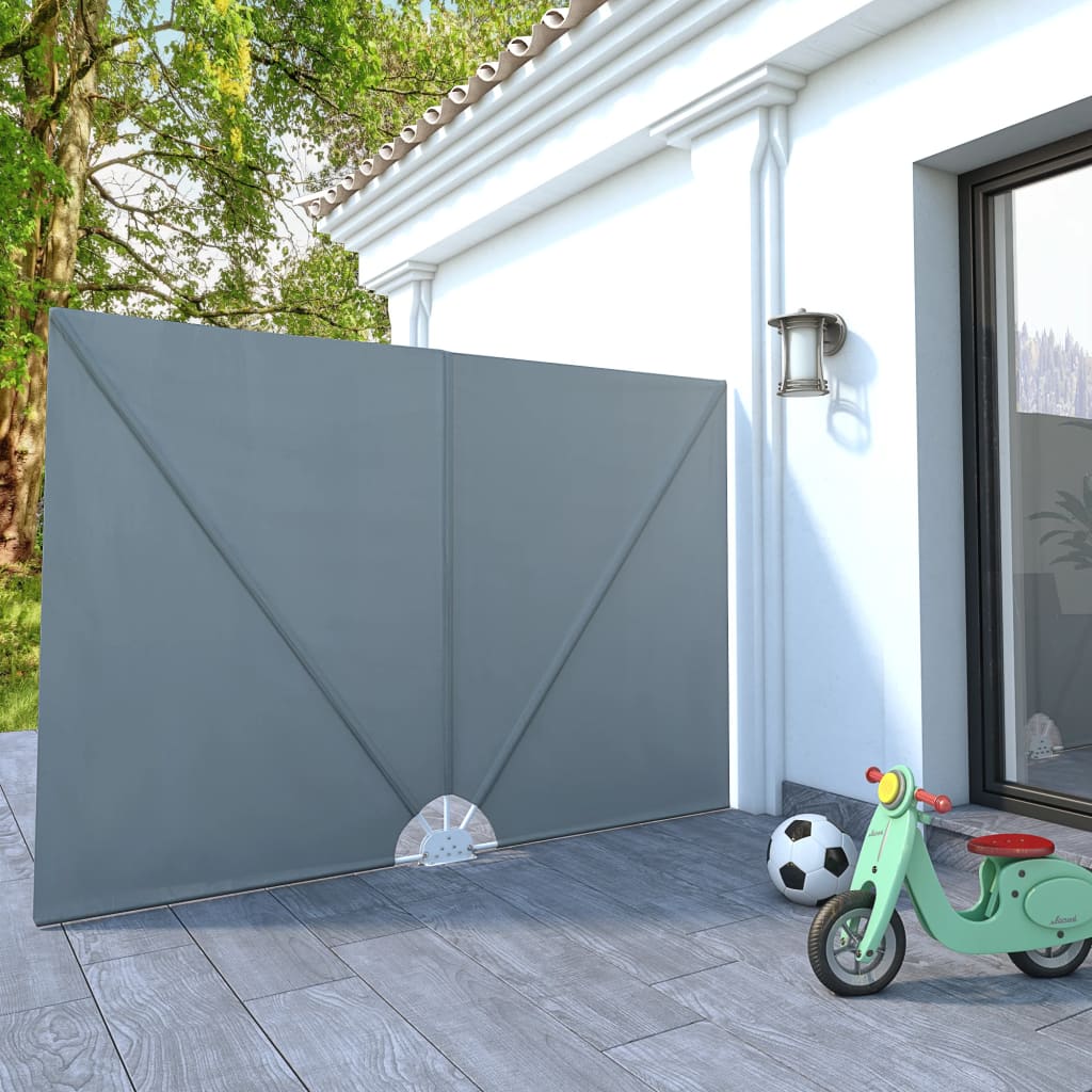 Sklopiva bočna tenda siva 240 x 160 cm