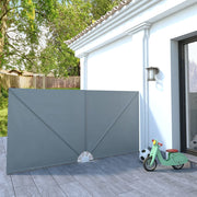 Sklopiva bočna tenda siva 300 x 150 cm