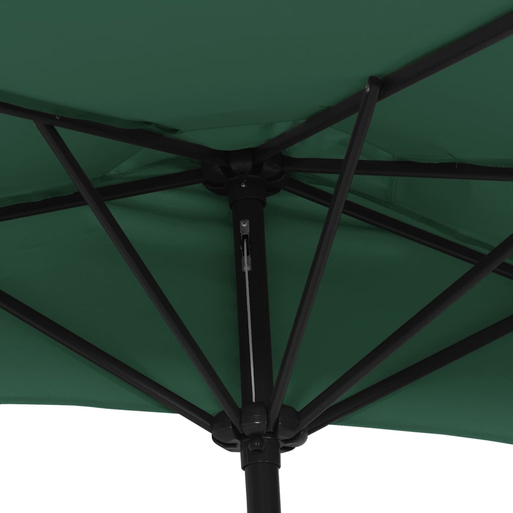 Balkonski suncobran s aluminijskom šipkom 270 x 144 cm zeleni