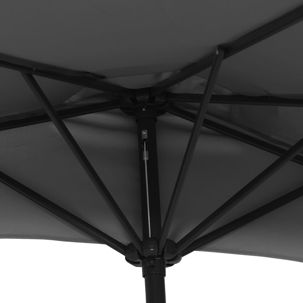 Balkonski suncobran s aluminijskom šipkom 270 x 144 cm antracit