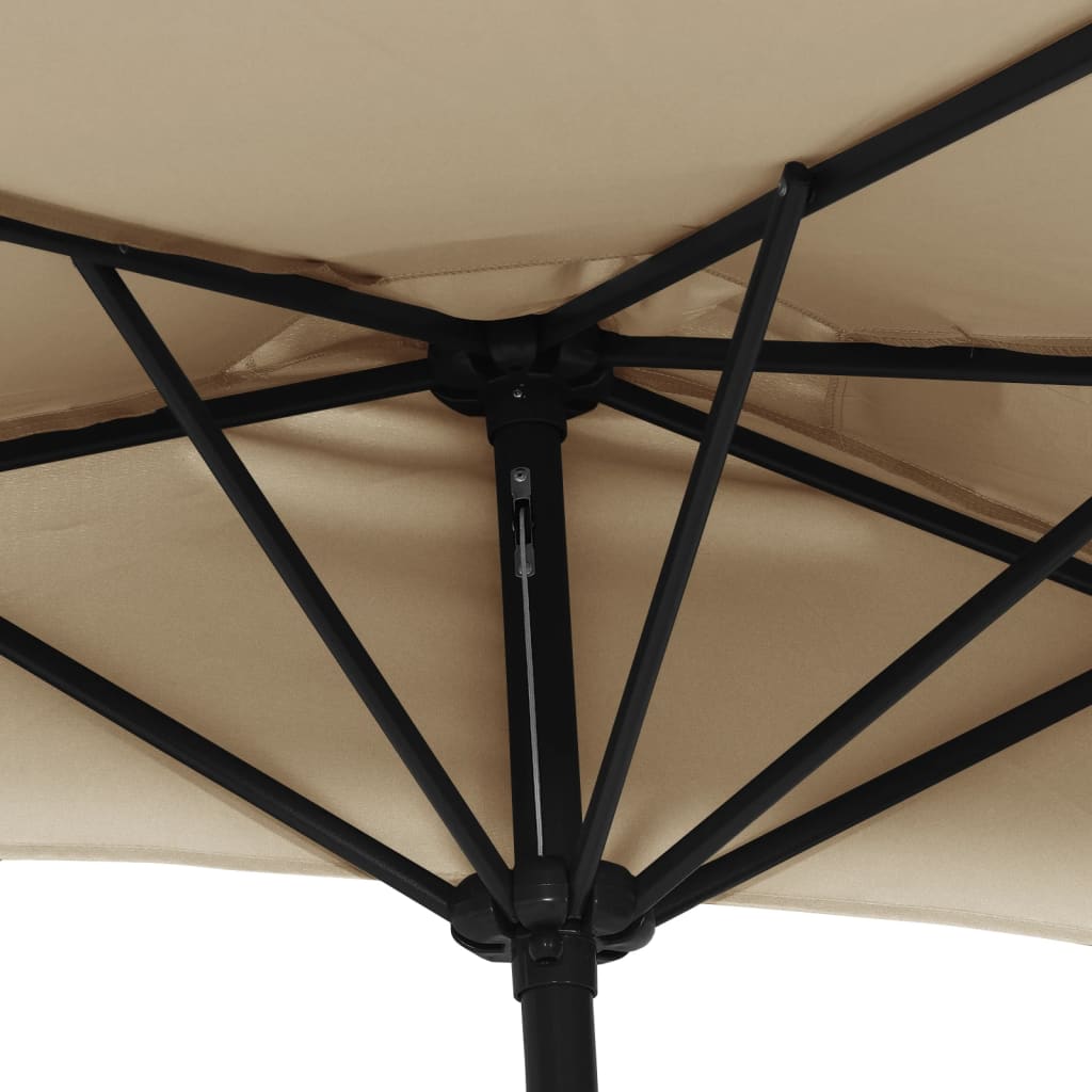 Balkonski suncobran s aluminijskom šipkom 270 x 144 cm bež