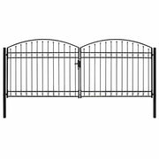 Vrata za ogradu ASSEN dvostruka vrata s lučnim vrhom čelik 400x175 cm