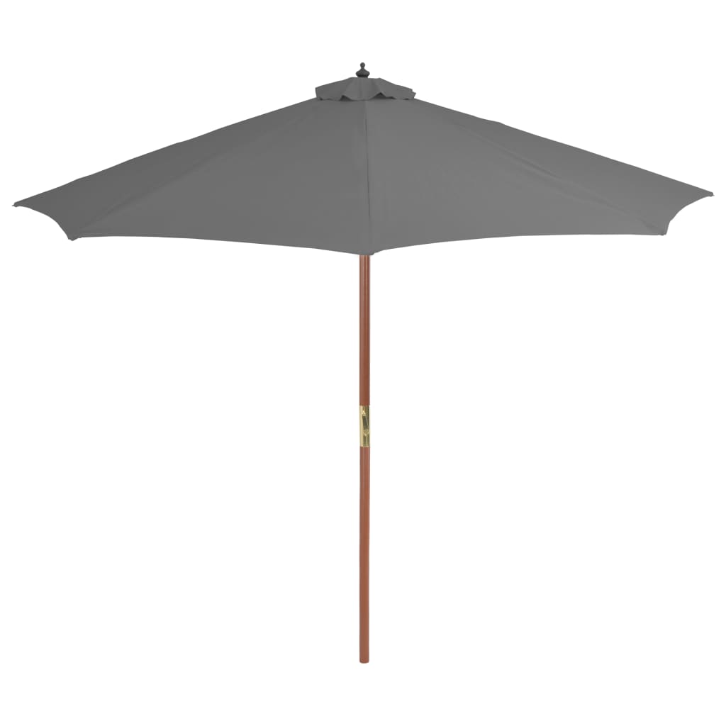 Vanjski suncobran s drvenim stupom 300 cm terakota