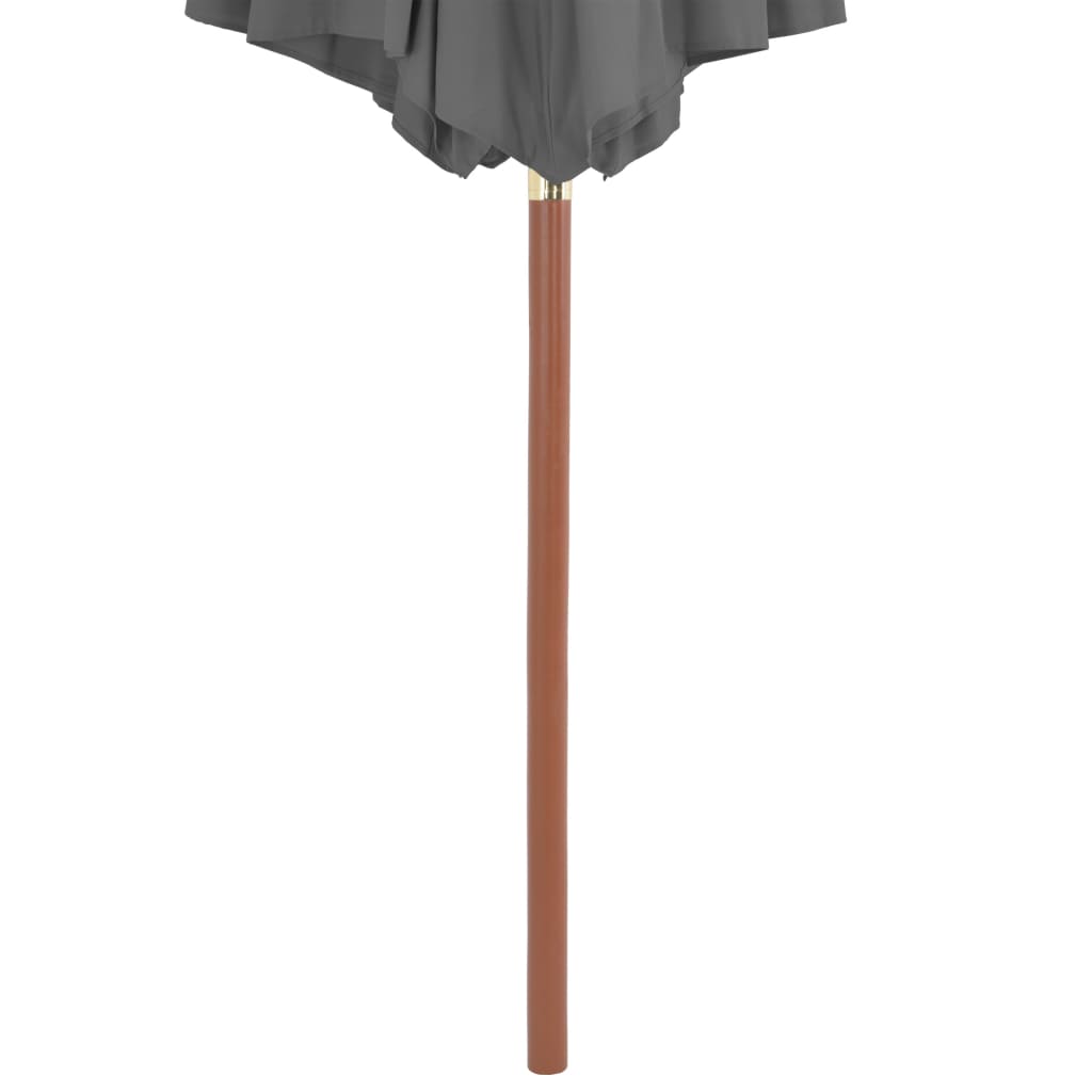 Vanjski suncobran s drvenim stupom 300 cm terakota
