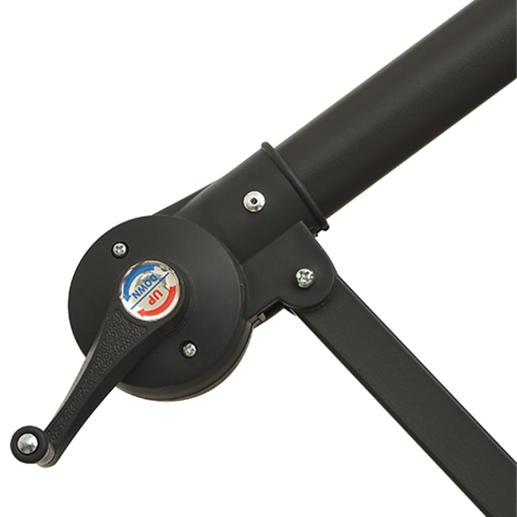 Konzolni vrtni suncobran LED s metalnim stupom 350 cm antracit