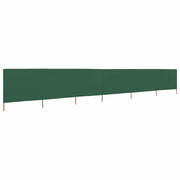Vjetrobran sa 6 panela od tkanine 800 x 80 cm zeleni